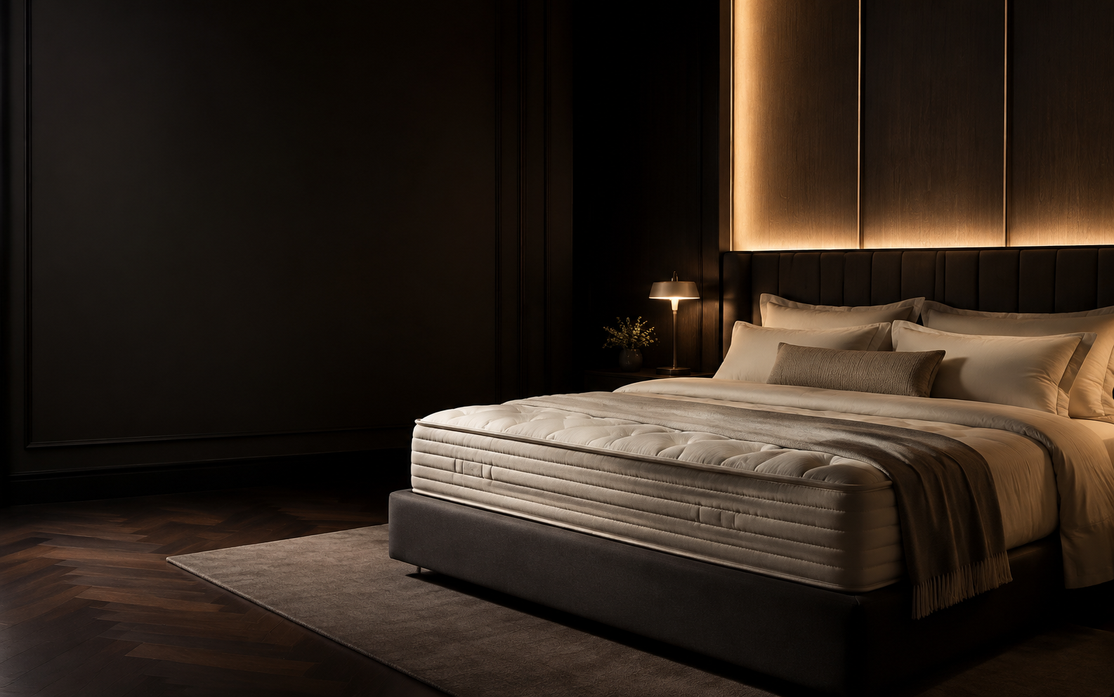 Dormitorio Eclipse con iluminación cálida